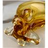 Image 4 : MCM Chalet Canada Art Glass Pulled Curved Amber Centerpiece