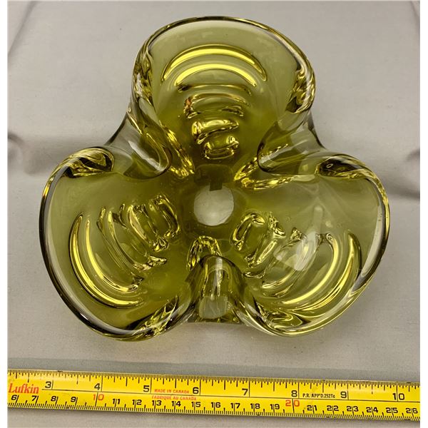 Chalet Canada MCM Olive Green Candy Dish/Cigarette Cigar Ashtray - Marked Chalet