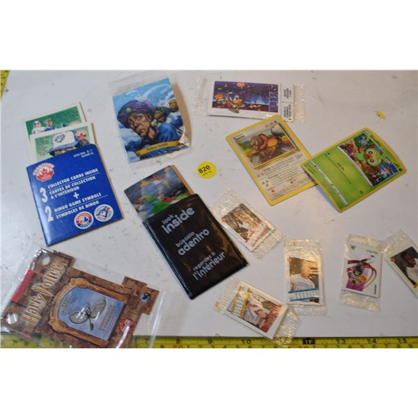 Various trading cards