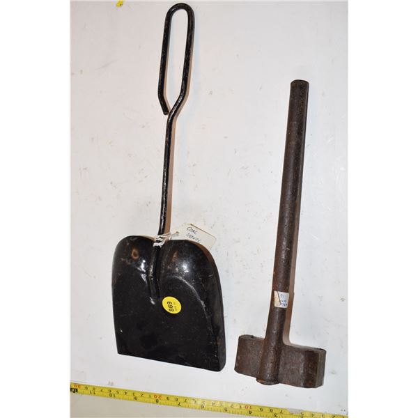Coal shovel+ wagon wheel wrench