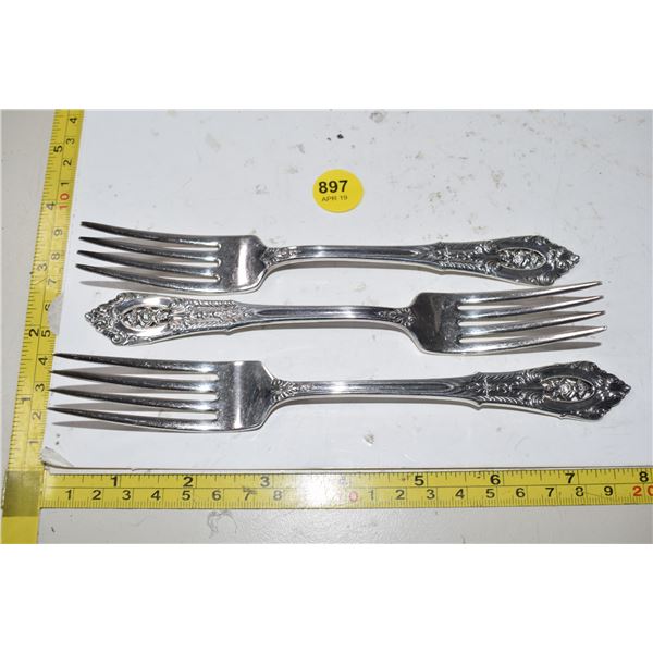 Wallace sterling roseprint  forks 158.0 grams