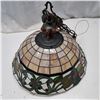 Image 1 : plastic stained ceiling lamp 18" diameter