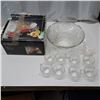 Image 1 : 18 piece glass punch set, missing 8 pieces