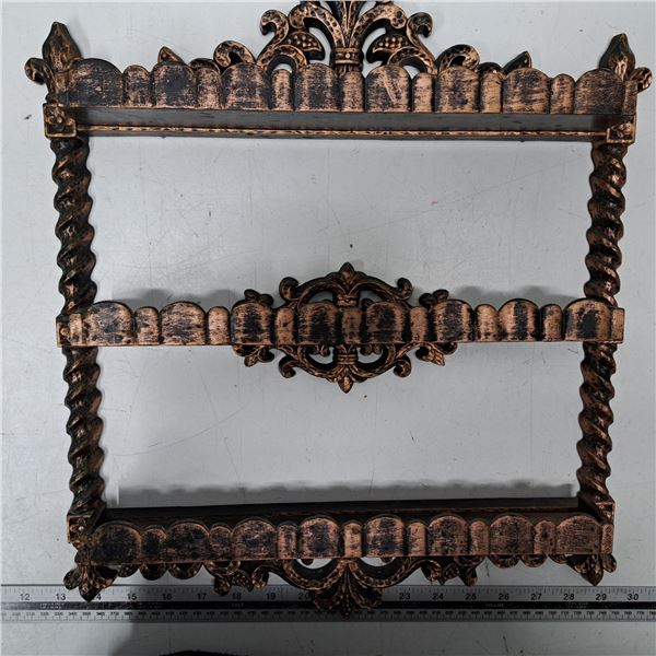 plastic spice rack with copper finish