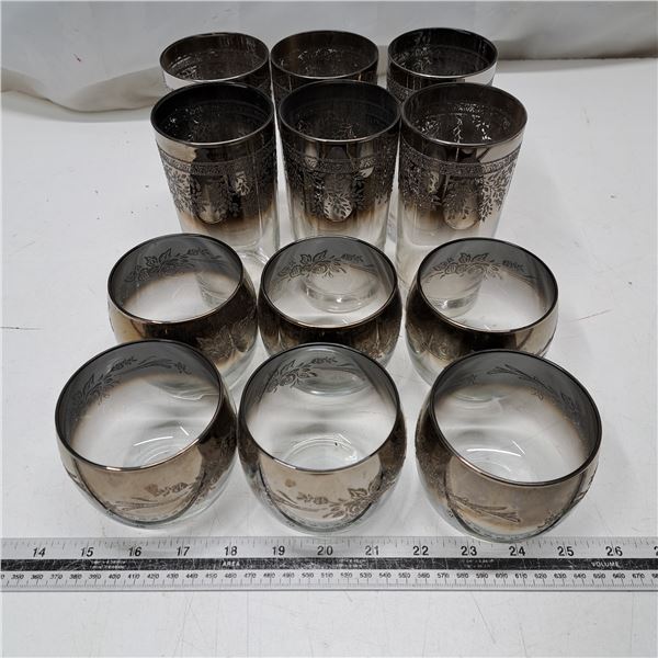 set of 12 detailed cups for drinking