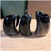 Image 1 : Black horn mugs 7" tall