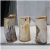 Image 1 : 3 white and brown horn mugs-6.5" tall