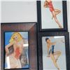 Image 3 : 3 pin up girs in frames, 1 marilyn monroe picture and book