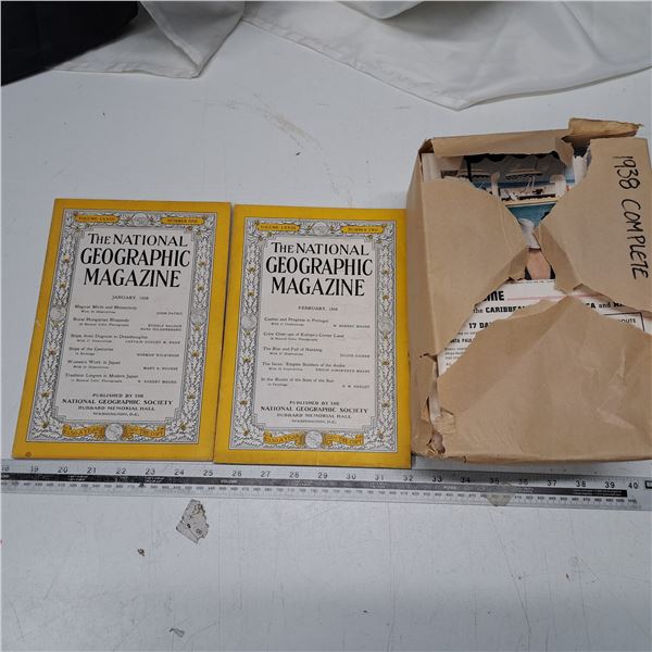 1938 complete set of national geographic magazines