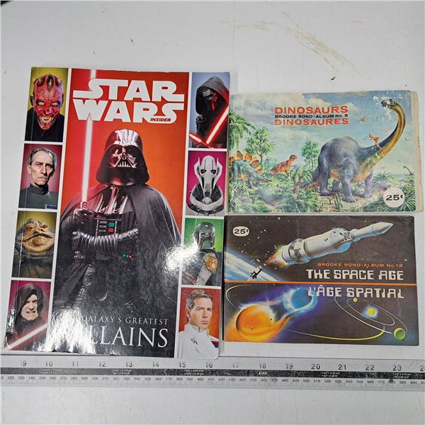 Starwars artbook and 2 brook bond books
