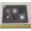 Image 1 : 1942 Coin Set in Wood and Glass Display Box.