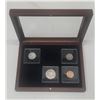 Image 3 : 1942 Coin Set in Wood and Glass Display Box.