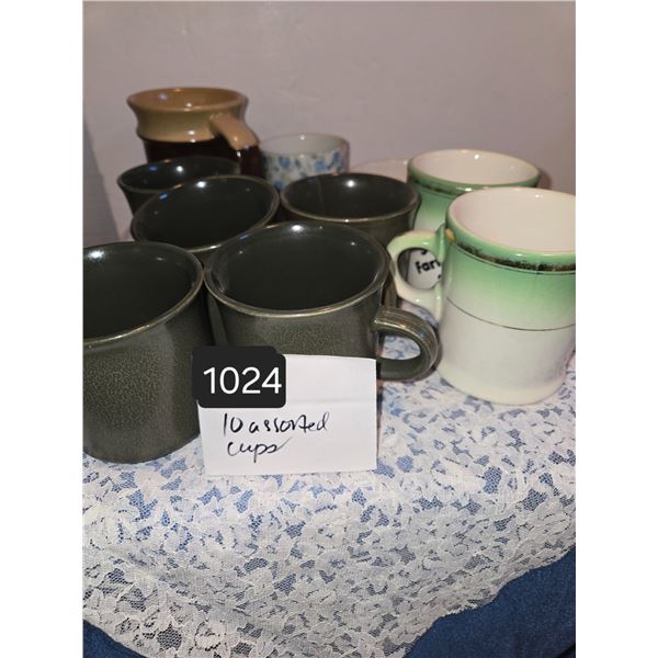 1023 Assorted Cups 10 total