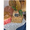 Image 1 : 1026 Box of Vintage Straw Items – hat, bale, wall art