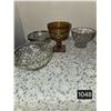 Image 3 : 1048 3 Crystal Bowls and 1 Carnival Glass?