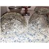 Image 4 : 1048 3 Crystal Bowls and 1 Carnival Glass?