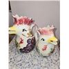 Image 4 : 1058 2 Vintage Hand Painted Chicken Pitchers. No Flaws.
