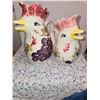 Image 5 : 1058 2 Vintage Hand Painted Chicken Pitchers. No Flaws.