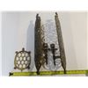 Image 4 : Vintage Brass Turtle and (2) Decorative Plastic Candle Holders.