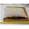 Image 3 : Boho Macrame Throw Pillow and MCM Ship Crewel Artwork.