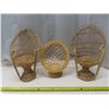 Image 1 : Vintage Wicker Peacock Chair.