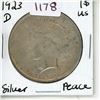 Image 1 : 1923D U.S.A. Peace Dollar.