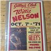 Image 1 : Willy nelson concert poster 17X12