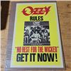 Image 1 : Ozzy ozbourne concert poster 17x12