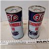 Image 1 : 2 snobil snowmobile oil tins (full)