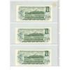 Image 2 : 1973 Sheet of 3 Canadian One Dollar Bank Notes in Sequence.