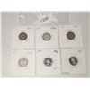 Image 1 : 6 - CDN SILVER DIMES 1938,48,51,52,  61&63-UNC