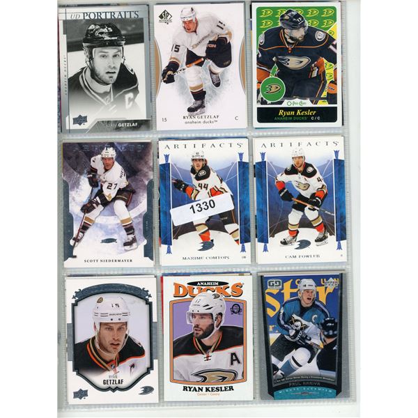 36 ANAHEIM DUCKS HOCKEY CARDS