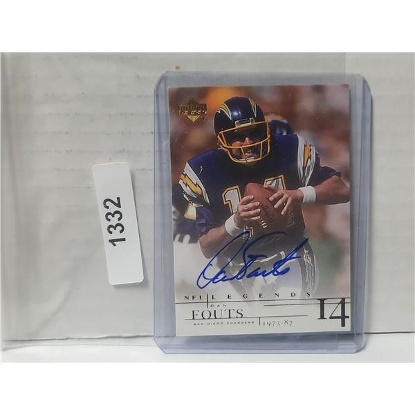 2001 Upper Deck NFL Legends Auto Dan Fouts #DFO