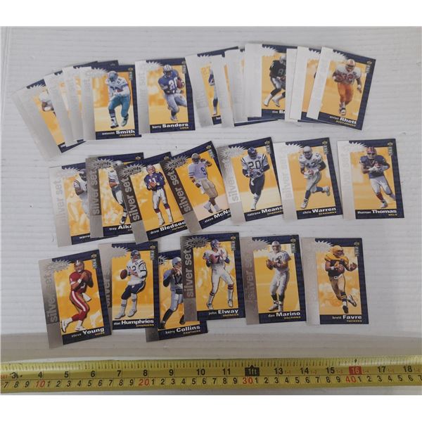 1995 Upper Deck Football “ YOU CRASH THE GAME-SILVER SET” 30 Card Factory Set