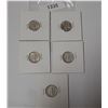 Image 2 : 5 – US SILVER MERCURY DIMES 3-1942, 2-43 ALL UNC
