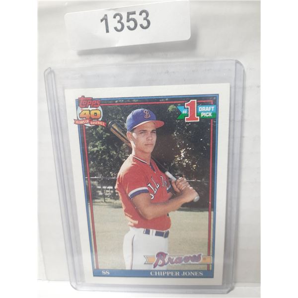 1991 TOPPS #333 CHIPPER JONES RC