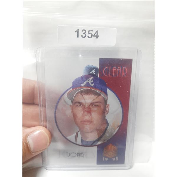 Chipper Jones 1995 Sportflix CLEAR SHOTS Insert #CS9