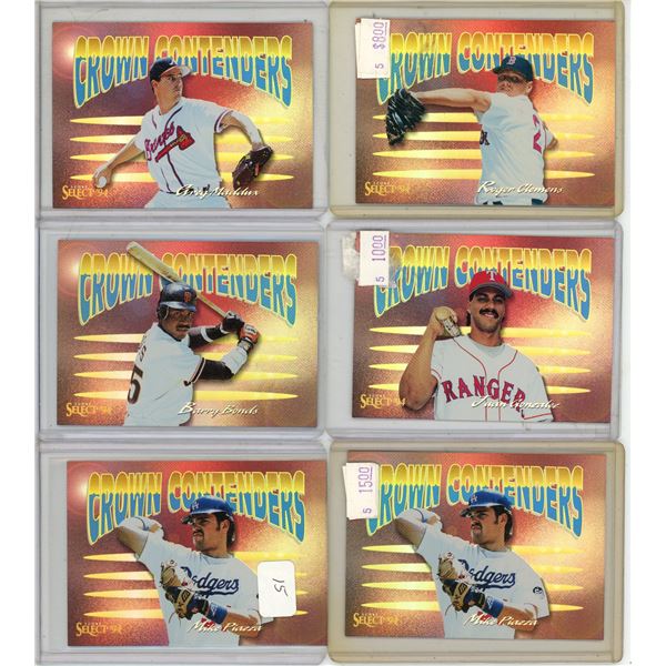 6 - 1994 Select Crown Contenders Holofoils CC2,3,8,7, 2 - 9