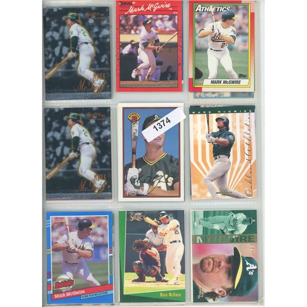 36 BASEBALL CARDS  18- MARK McGWRIRE, 18- SAMMY SOSA