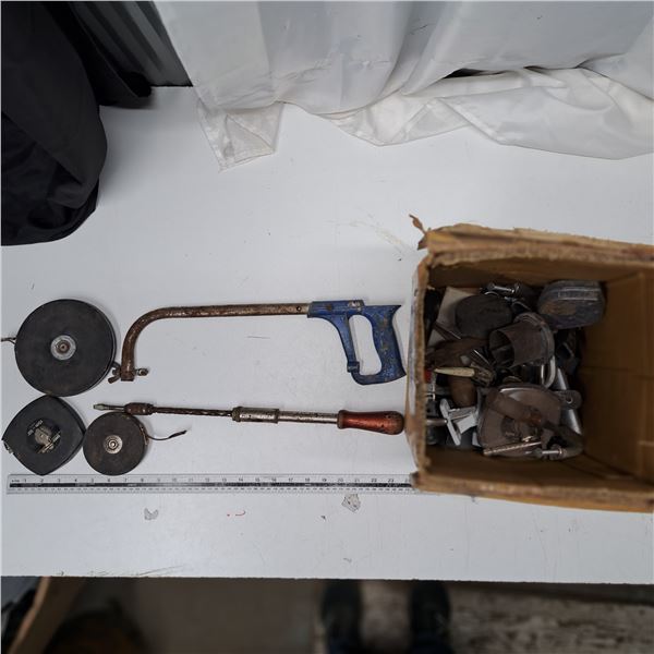 lot of various tools and parts