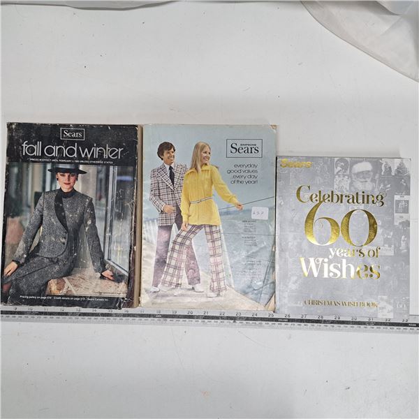 3 sears catalogs 1 cover is not attached