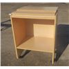 Image 1 : Birch wooden square Rolling Shelf with extra shelf ( Height 31 Inches by Width 22 by 16 inches)