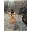 Image 1 : Pink Depression Glass Oil Lamp