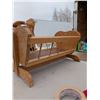 Image 7 : Wooden Cradle And Wooden Highchair for Dolls