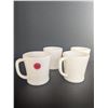 Image 1 : Another four vintage ivory Fire King D-handle flat bottom mugs.