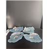 Image 1 : Pearlescent oyster shell art glass decorative dishes, set of 4.