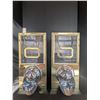 Image 1 : Two large dry goods dispensers in excellent condition with original nameplates. Each is about 18 inc