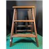 Image 1 : Vintage two-rung wooden step ladder. 21 x 13 inches.