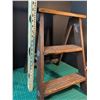 Image 3 : Vintage two-rung wooden step ladder. 21 x 13 inches.