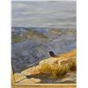 Image 3 : Framed painting of big cat (around 24-26 inches wide). Titled "On Guard"; Signed "A.Hanson." 1979.